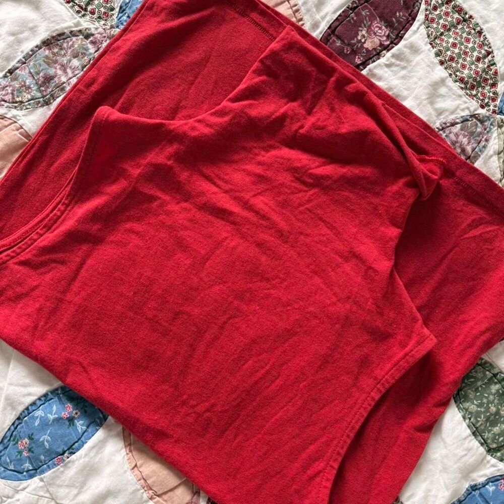 Women's RedMock Neck Feather Knit Sleeveless Tank Top from Gap, Size S Petite
